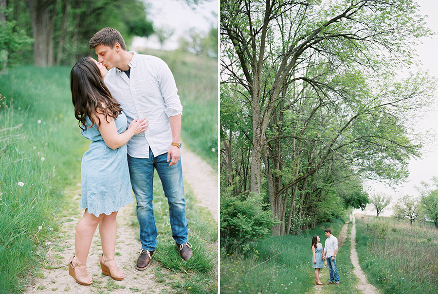 retzer nature center boho bohemian rustic elegant earthy chambray forest Milwaukee, Wisconsin engagement, photo by Laurelyn Savannah Photography