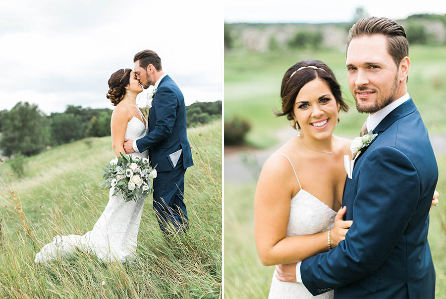 bride and groom portraits, romantic and organic wedding at the ridge hotel in lake geneva, wisconsin, with elegant neutral colors, photo by laurelyn savannah photography 16