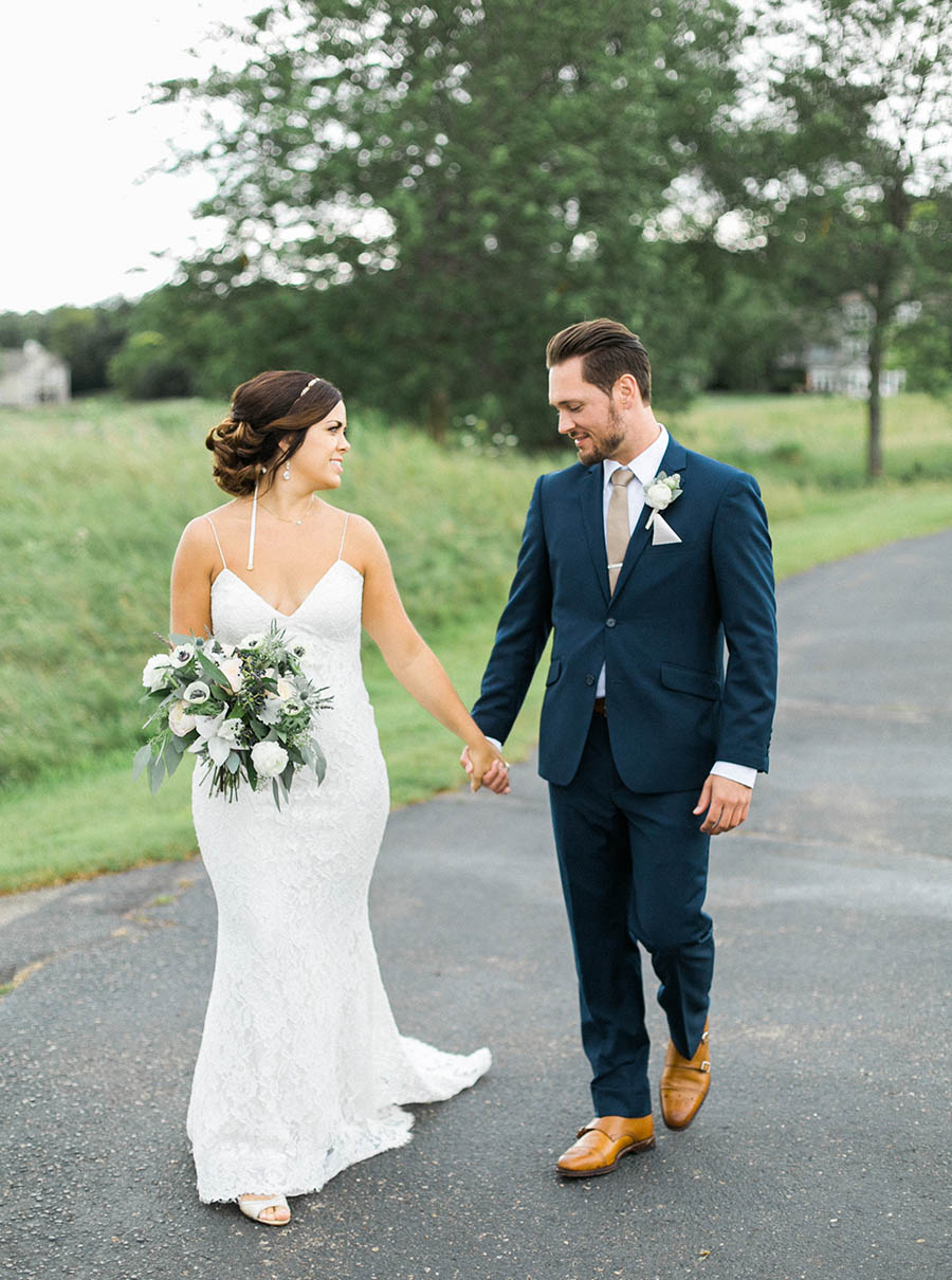 bride and groom portraits, romantic and organic wedding at the ridge hotel in lake geneva, wisconsin, with elegant neutral colors, photo by laurelyn savannah photography 22