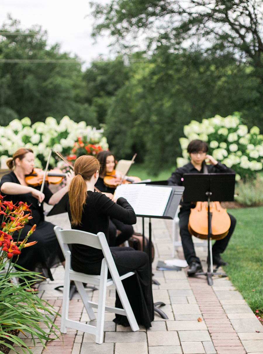 ceremony musicians, romantic and organic wedding at the ridge hotel in lake geneva, wisconsin, with elegant neutral colors, photo by laurelyn savannah photography 27