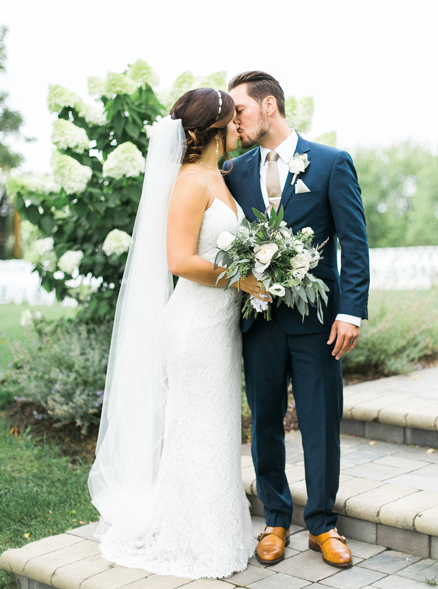 bride and groom portraits, romantic and organic wedding at the ridge hotel in lake geneva, wisconsin, with elegant neutral colors, photo by laurelyn savannah photography 42