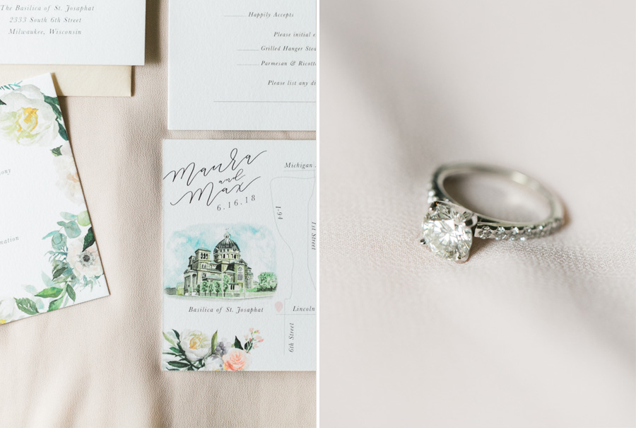 wedding invitation suite by shelby made it, discovery world summer lakeside elegant romantic wedding in milwaukee, wisconsin, photo by laurelyn savannah photography 6
