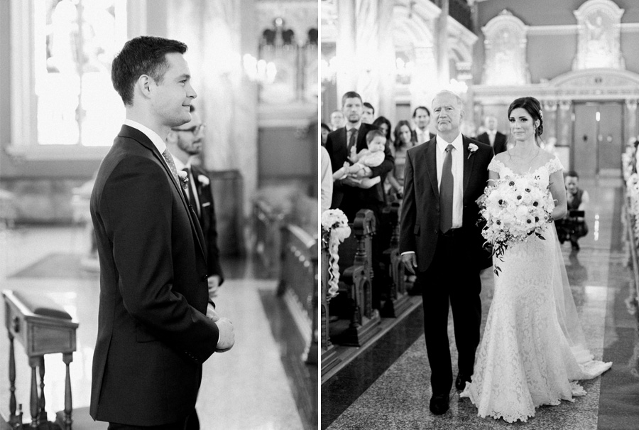 ceremony at basilica of st josaphat, discovery world summer lakeside elegant romantic wedding in milwaukee, wisconsin, photo by laurelyn savannah photography 13
