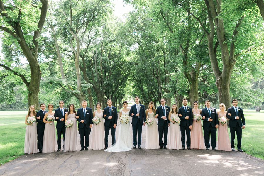 bridal party group, discovery world summer lakeside elegant romantic wedding in milwaukee, wisconsin, photo by laurelyn savannah photography 20