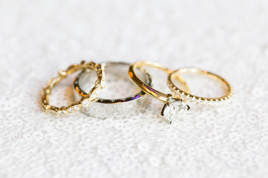 wedding bands rings, classic and romantic gold wedding in downtown Green Bay, Wisconsin, photo by Laurelyn Savannah Photography