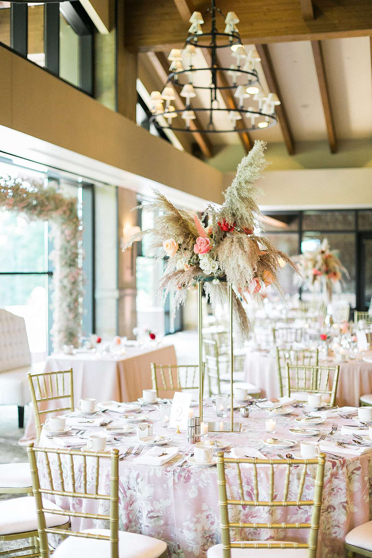 reception tables, romantic wisconsin wedding at sentry world stevens point, photo by laurelyn savannah photography