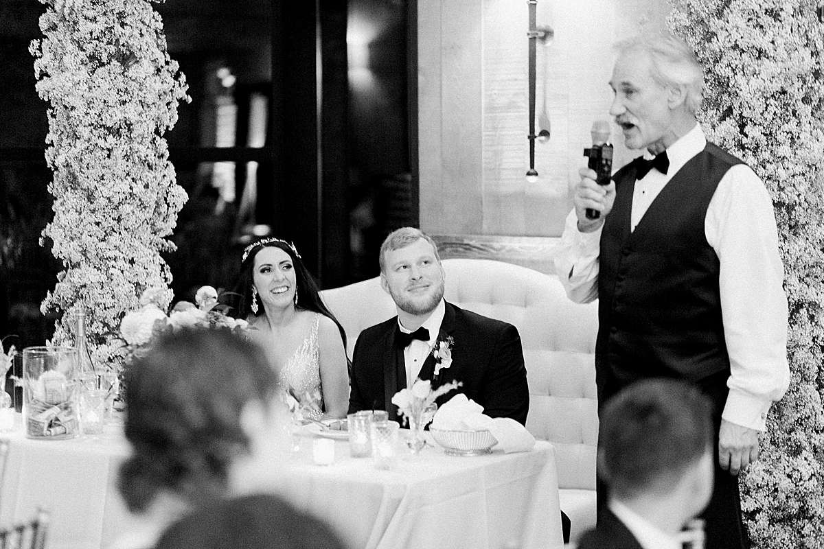 toast, romantic wisconsin wedding at sentry world stevens point, photo by laurelyn savannah photography