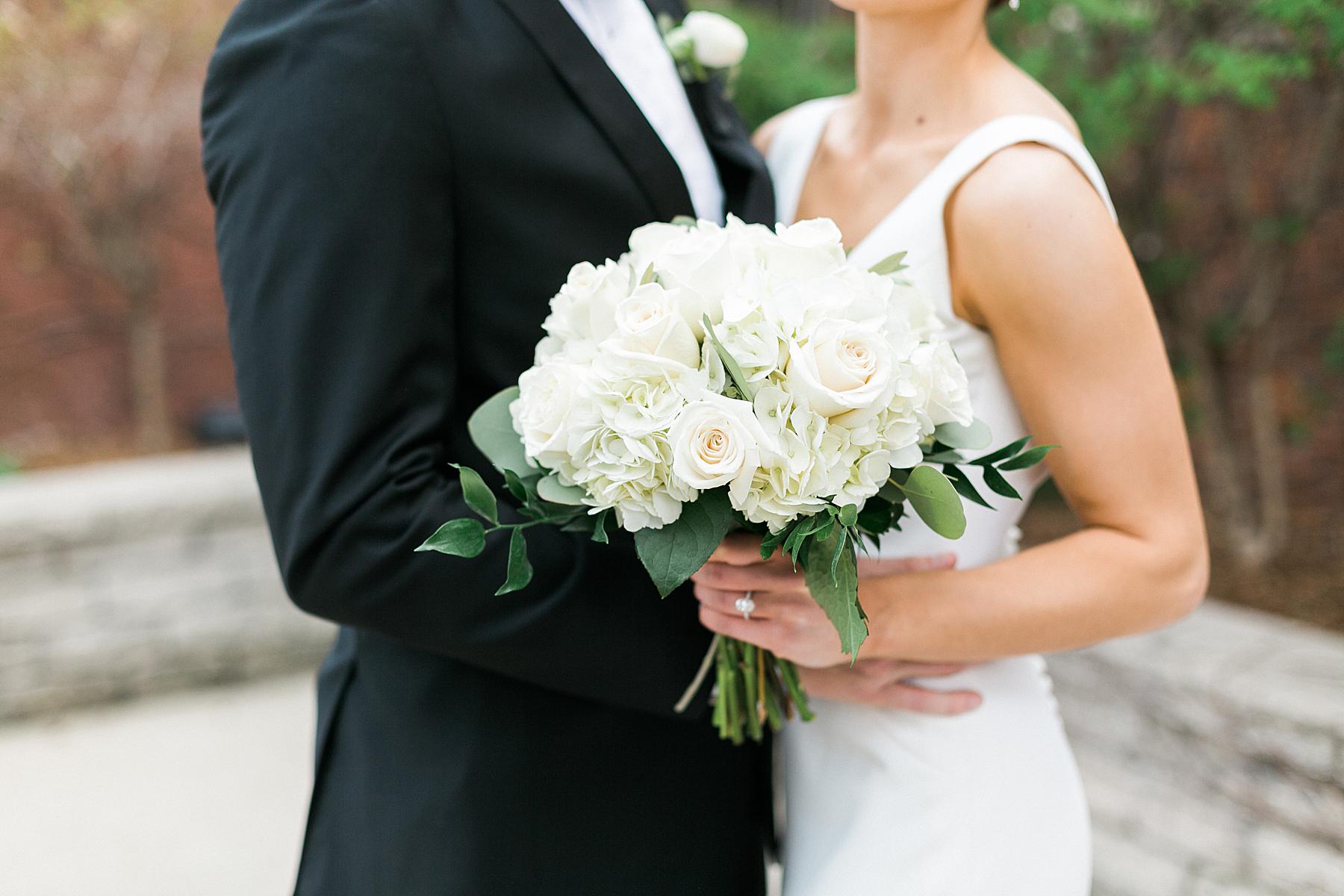classic white wedding flower bouquet