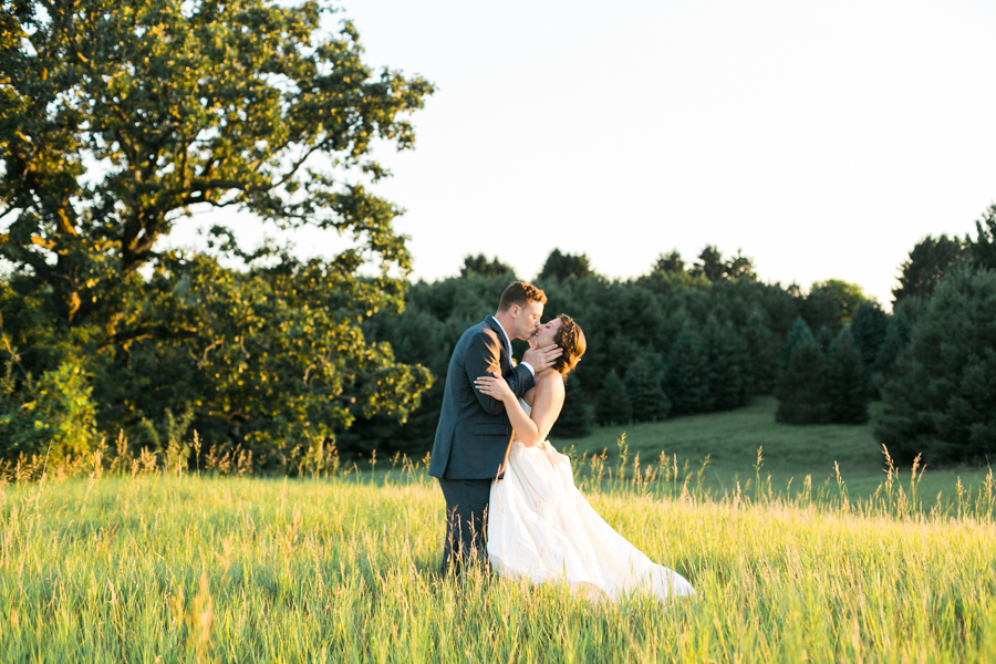 bride and groom sunset portraits, romantic and organic farm wedding madison milwaukee, wisconsin, photo by laurelyn savannah photography 1